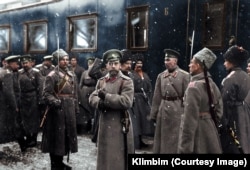 Прибытие императора Николая II в расположение 1-й армии генерала А.И. Литвинова, 30 января 1916 г., район Двинска