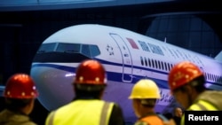 Un avion Boeing 737 MAX la livrarea sa în China 2018