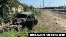 Последствия ДТП на железнодорожном переезде в поселке Октябрьское, 28 июля 2021 года