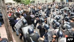 Сутыкненьні дэманстрантаў з паліцыяй у Касабланцы 13 сакавіка, 2011