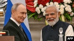 Владимир Путин жана Нарендра Моди. Иллюстрациялык сүрөт.