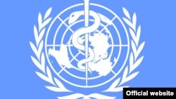World -- Logo of the World Health Organization (WHO)