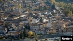 Localitatea Norcia după cutremurul din octombrie 2016