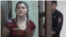 Anna Pavlikova, one of the accused, in a Moscow courtroom earlier this month. 