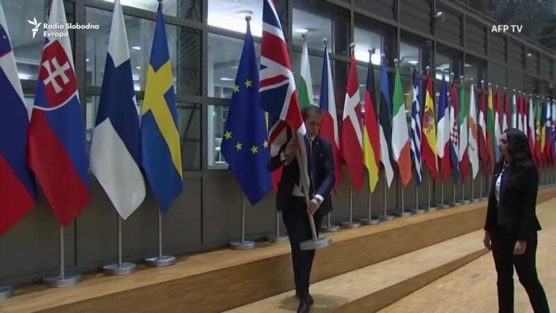Uklonjena britanska zastava iz hola zgrade Evropskog vijeća