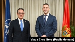 Turski ambasador Bariš Kalkavan i crnogorski premijer Milojko Spajić, novembar 2023.