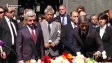 Clooney Lays Flowers At Armenian Memorial In Yerevan