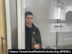 Обвинувачений Вʼячеслав Зінченко під час судового засідання. Львів, 23 квітня 2026 року
