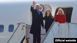 Vice-președintele american Joe Biden la sosirea în Moldova