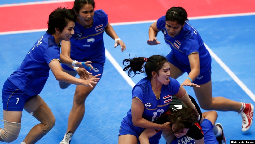 Kabaddi is a contact sport, akin to a rough game of tag, that pits seven-member squads against each other for forays into the opponent's territory. (file photo)