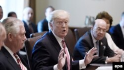 President Donald J. Trump speaks during a Cabinet meeting in the Cabinet Room of the White House, in Washington, DC, USA, 12 June 2017. 