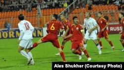 Футбол: Беларусь супраць Румыніі, архіўнае фота 