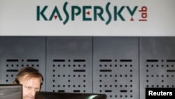 An employee works in the virus lab at the headquarters of Russian cybersecurity company Kaspersky Lab in Moscow. (file photo)