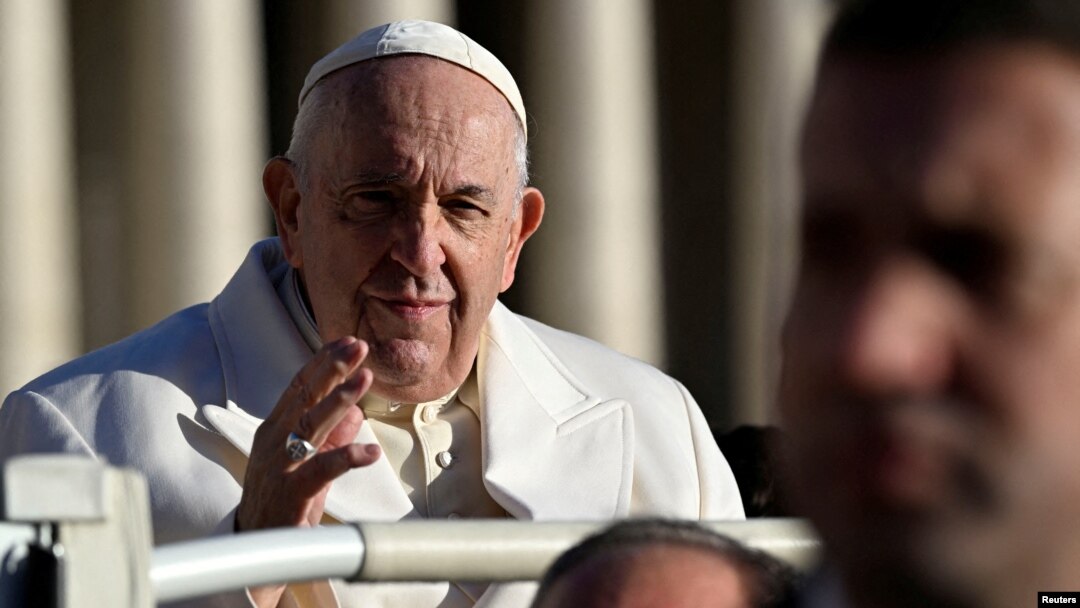 Aleksandr Avdeyev was responding to comments made by Pope Francis (pictured) about Russia's unprovoked invasion of Ukraine (file photo)