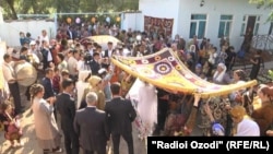 A wedding in the Tajik capital of Dushanbe last year