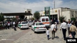 The Tehran metro station after the shooting.