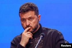 Volodimir Zelenski, la reuniunea de la Kiev