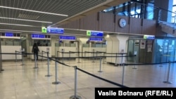 Aeroportul Chisinau, după impunerea stării de urgență.