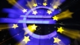 Germany -- The Euro currency sign in front of the European Central Bank (ECB) headquarters in Frankfurt, 29Feb2012