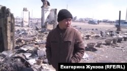 Село Усть-Ималка после пожара, апрель 2019