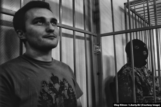 Александр Оршулевич на суде по мере пресечения 29 мая 2017 г. со ссадиной на переносице