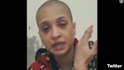 Asma Aziz as seen in a video circulating widely on social media