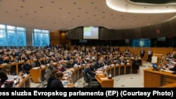 Европарламентнинг Брюсселдаги сессияси.