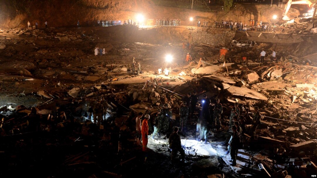 Çində torpaq sürüşməsi, arxiv fotosu