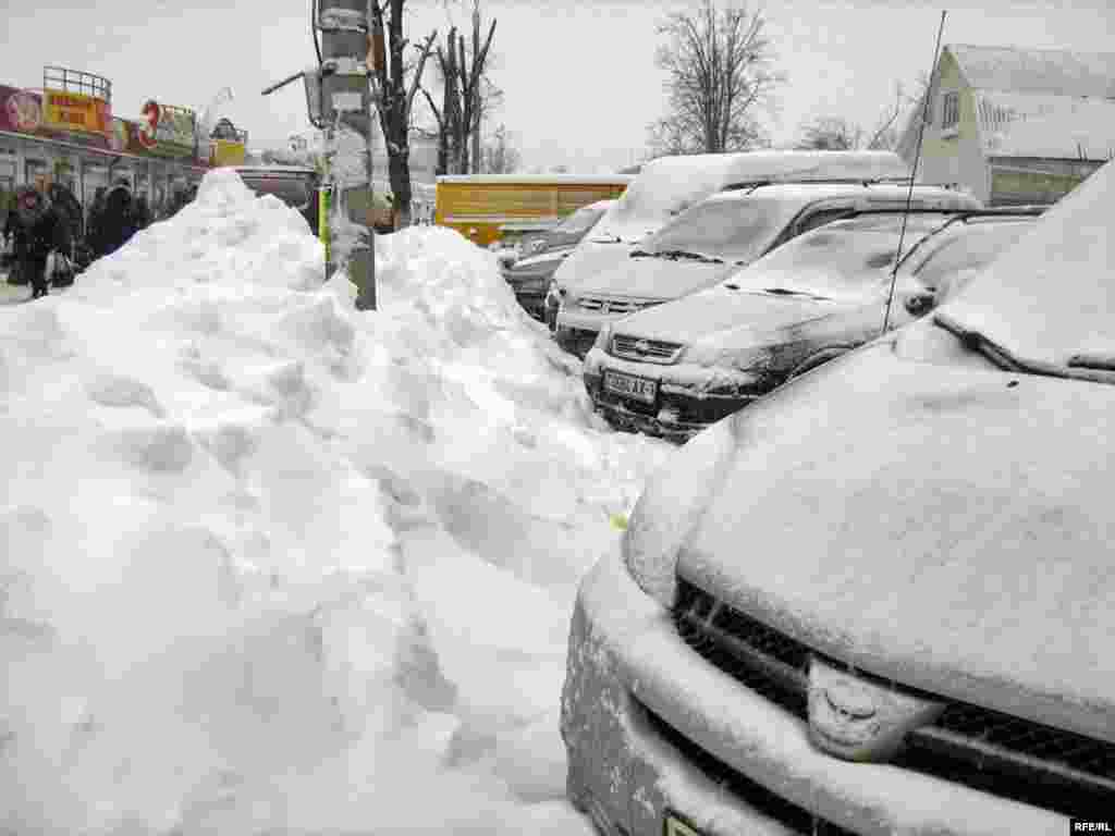 Сьнежныя заносы ў Гомелі