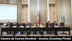 Mai 2023: miniștrii români ai Apărării – Vasile Dîncu, Economiei – Florin Spătaru și Muncii – Marius Constantin Budăi, la primul Forum dedicat reconstrucției Ucrainei, la Palatul Parlamentului.