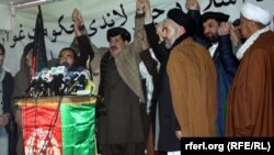 Afghanistan - Gul Agha Shirzai presidential candidate during a gathering in Kabul, 15 Feb 2014