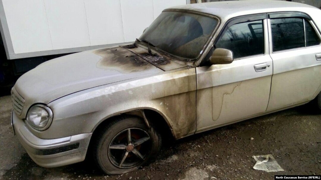 The group's lawyer had used the car to travel to neighboring Chechnya, where the head of its local office is in jail on suspicion of drug possession.