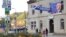 Campaign posters line the streets of the eastern-Bosnian town of Srebrenica.