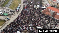 Protest u Kragujevcu 15. februara 2025. na kojem su bili prisutni i veterani 63. padobranske brigade Vojske Srbije.