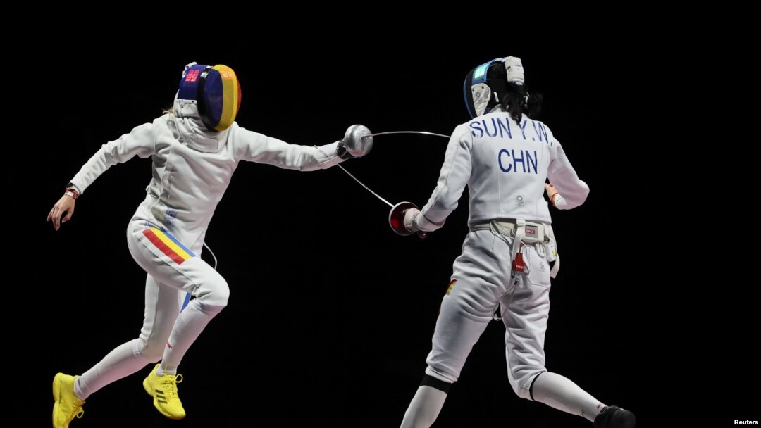 Ana Maria Popescu în finala competiției de Spadă, Olimpiada de la Tokyo 