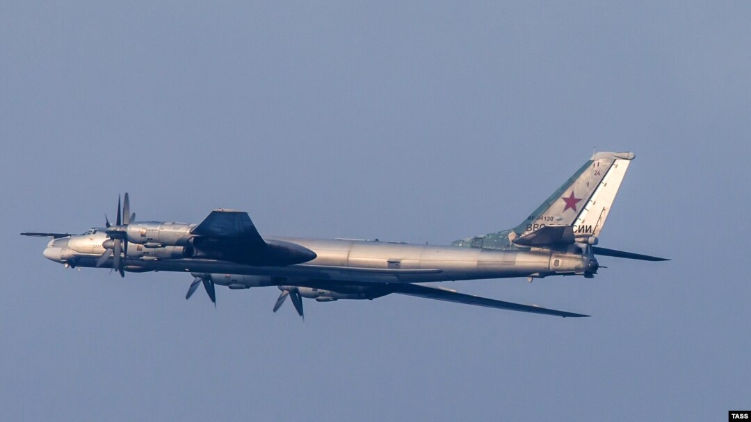 The British Defense Ministry said two Russian Bear strategic bombers were escorted "until they were out of the U.K. area of interest." (file photo)