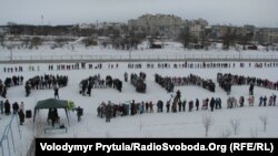 Флэш-моб, прысьвечаны Дню саборнасьці Ўкраіны