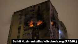 კიევზე რუსული დრონებით შეტევამ საცხოვრებელ კორპუსში ხანძარი გამოიწვია 2024 წლის 25 ოქტომბერსაც.