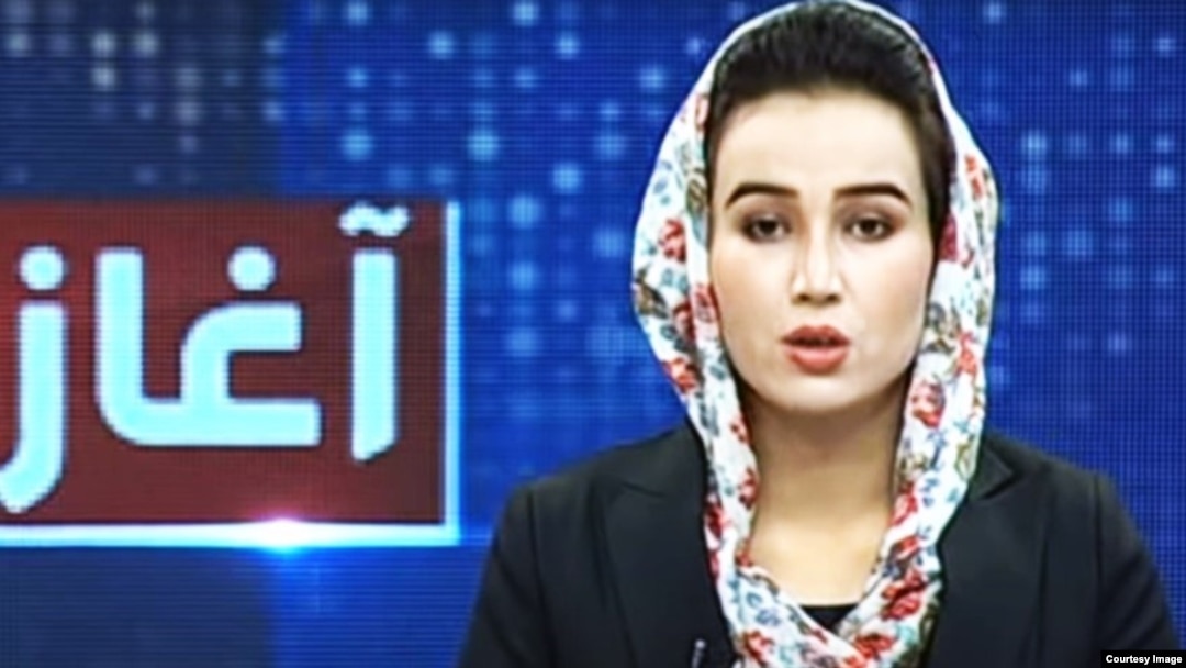 Ariana News female anchor Mina Khairi, who was killed in a Kabul blast on June 3.