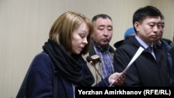 Журналист телеканала «Настоящее Время» Светлана Глушкова в суде по ее делу. Нур-Султан, 2 апреля 2019 года.
