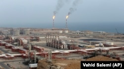 Natural gas refineries at the South Pars gas field on the northern coast of the Persian Gulf, in Asaluyeh, March 16, 2019