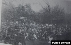 Sărbătorirea zilei de 1 mai 1918 la București.