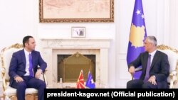 Zëvendëskryeministri i Maqedonisë, Bujar Osmani takohet me presidentin e Kosovës, Hashim Thaçi.