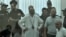 Armenia - Archbishop Bagrat Galstanian and his supporters stand trial in Yerevan, August 21, 2025.