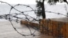 Ukraine, Crimea - Barbed wire on the background of the sea, 22Mar2016