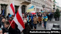 Акція на підтримку Євромайдану у Варшава, 8 грудня 2013 року (фото: Віталій Тукало)