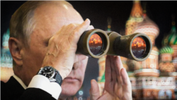 Колаж: Путін із Кремля дивиться на пожежу в Туапсе 