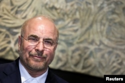 Iranian Parliament Speaker Mohammad Baqer Qalibaf has become the target of ultraconservatives' criticism after leading negotiations with the United States. (file photo)