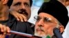 Tahirul Qadri (R), a Pakistani-Canadian cleric, is surrounded by security personnel as he speaks to supporters during protest in Islamabad, Pakistan.