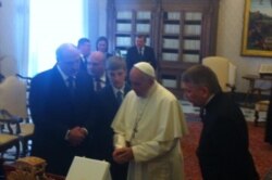 Аляксандар Лукашэнка і Папа Рымскі Францішак, травень 2016
